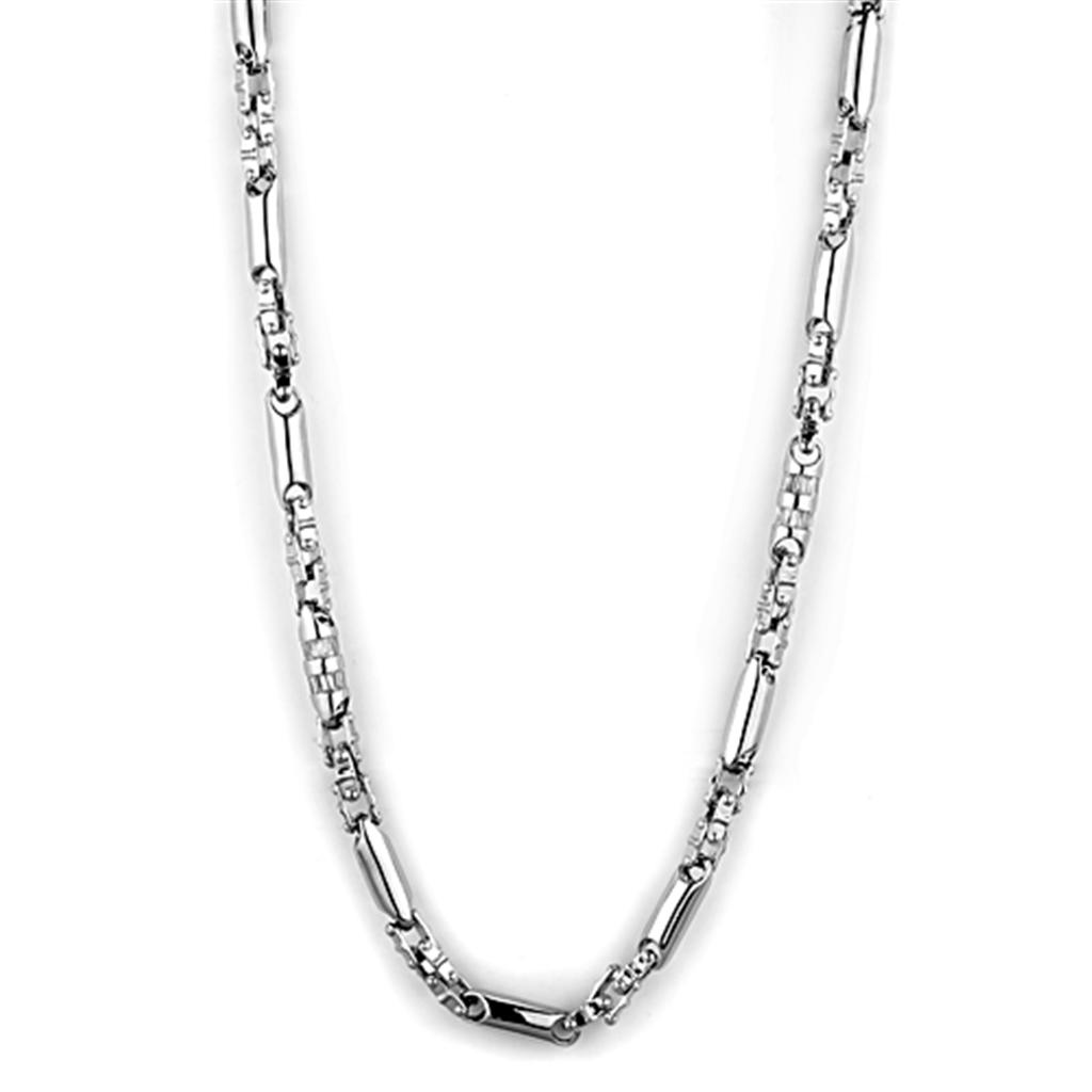 JCE3089 Rhodium Brass Necklace with AAA Grade CZ  in Clear