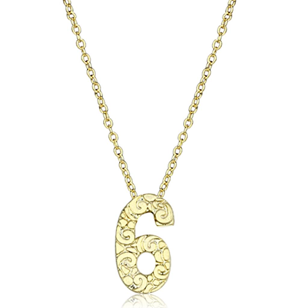 JCE3463 Flash Gold Brass Chain Pendant with Top Grade Crystal  in Clear