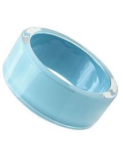 JCE045 Resin Bangle with Synthetic Synthetic Stone in Sea Blue